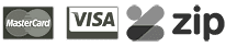 mastercard visa and zip payment icons